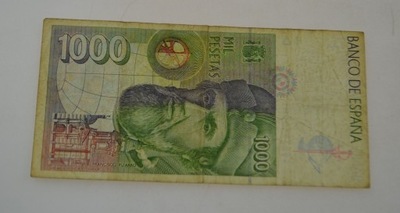 Hiszpania - banknot - 1000 Peset - 1992 rok