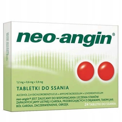 NEO- ANGIN ból gardła 24 tabletki do ssania