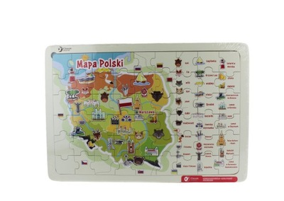 Drewniane puzzle Classic World Mapa Polski