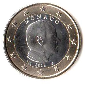 1 euro Monako Monaco 2018