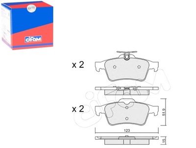 ZAPATAS DE FRENADO CIFAM 1809458 AV612M008AD 3134132  