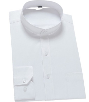 MD biała gładka męska koszula guziki | 41