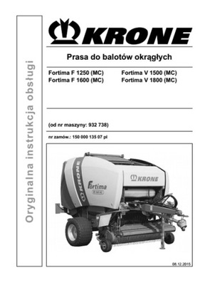 KRONE FORTIMA F1250...V1800 MC - MANUAL MANTENIMIENTO PL  