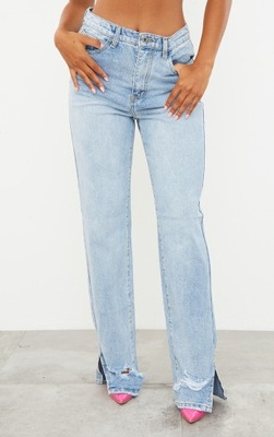 PRETTYLITTLETHING SPODNIE JEANSOWE DZIURY 40 1EGE