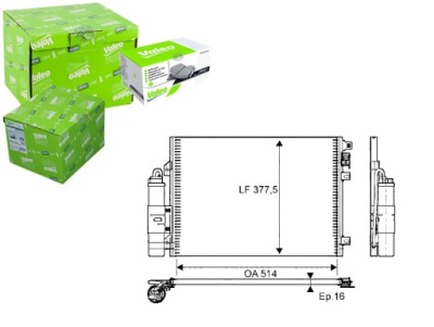 Valeo 814051 конденсатор, кондиціонер фото №1