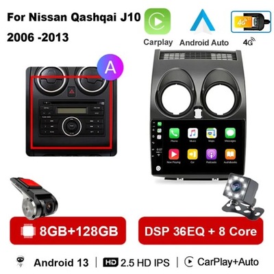 RADIO DE AUTOMÓVIL CON NAVEGACIÓN GPS PARA NISSAN QASHQAI J10 2006 2007 2008-2013 CARPLAY  