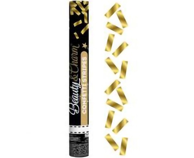 KONFETTI TUBA ZŁOTE PASKI STRZELAJĄCE CONFETTI - 40CM