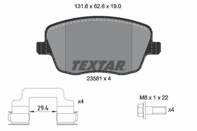 TEXTAR 2358101 ZAPATAS DE FRENADO  