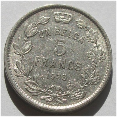 Belgia 5 franków 1933 'DES'