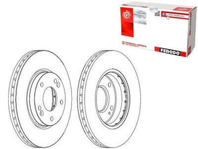 КОМПЛЕКТ ТОРМОЗНОЙ ДИСК ТОРМОЗНЫХ [FERODO]