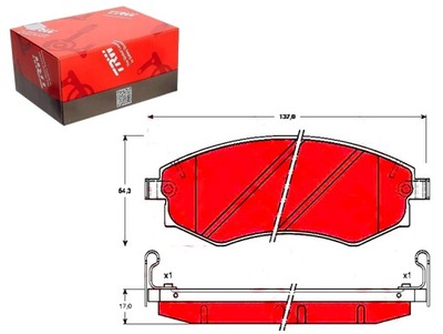 Trw тормозные колодки тормозные hyundai перед coupe lantra so фото №1
