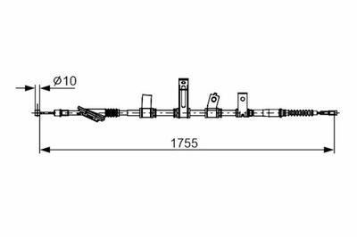 BOSCH CABLE DE FRENADO DE MANO PARTE TRASERA L KIA MAGENTIS II 2.0 2.0D 2.7  