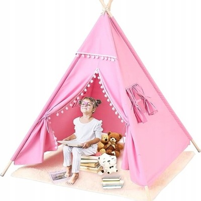 Namiot tipi dla dzieci domek 12 m + różowy