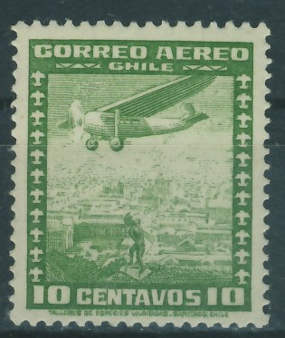 Chile 10 cts. - Samolot