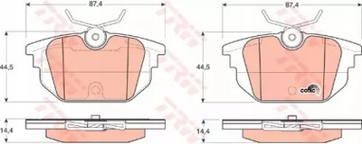 ZAPATAS DE FRENADO FIAT BRAVO,MAREA PARTE TRASERA  