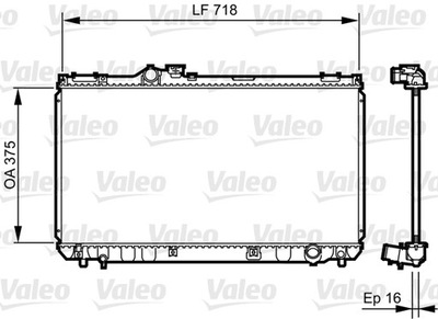 RADIATOR SYSTEM COOLING ENGINE 734498  