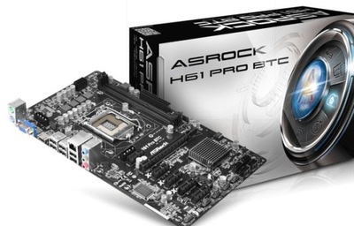 Płyta główna ASRock H61-PRO BTC Socket 1155 2xDDR3 16GB I3, I5, I7 Intel