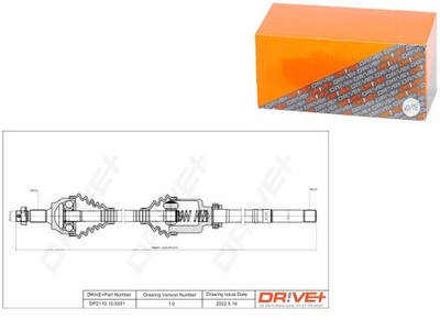 ПОЛУОСЬ ПРИВОДНАЯ PEUGEOT 2008 1.6D 14- P DRIVE+