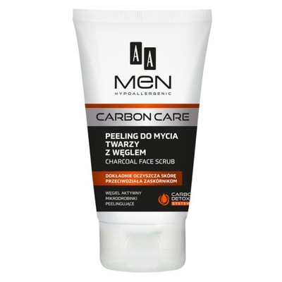 Men Carbon Care peeling do mycia twarzy z węglem 150ml