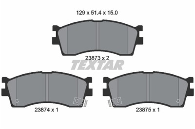 ZAPATAS DE FRENADO KIA P. CLARUS II/SHUMA II/CARENS/RIO 2387301 TEXTAR TEXTAR  