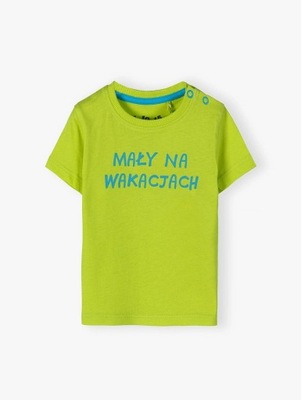 5.10.15 koszulka t-shirt MAŁY NA WAKACJACH 68 cm 3-6 m-cy