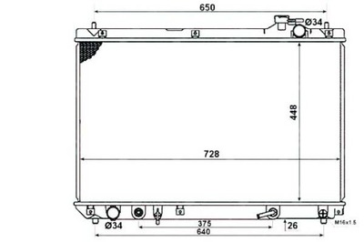 Радиатор lexus rx 300 v6 nrf фото №1