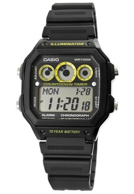 ZEGAREK MĘSKI CASIO 10 BAR DO PŁYWANIA AE-1300WH-1AVDF