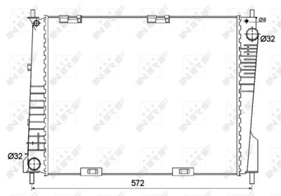 NRF 53125 CHLODNICA, SISTEMA DE REFRIGERACIÓN DEL MOTOR  