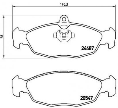 Brembo p 36 017 набор тормозных колодок тормозных, тормоза дисковые фото №1