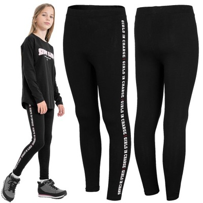 Legginsy 4F Sportowe Bawełniane Leginsy Dziewczęce Getry do Ćwiczeń r. 122