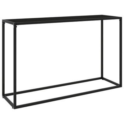 Stolik konsolowy, czarny, 120x35x75 cm, szkło har