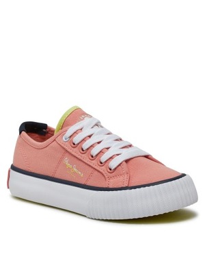 Pepe Jeans Tenisówki Ottis Basic G PGS30605 Pastel Orange 119