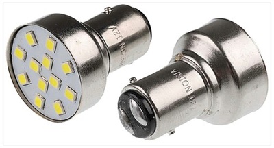 G0E20 ЛАМПОЧКА P21/5W BAY15D 12V 12X 5MM LED (СВІТЛОДІОД) БІЛА 2 ШТ. 87427