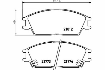 КОЛОДКИ ГАЛЬМІВНІ HYUNDAI ПЕРЕД ACCENT 94-05 GETZ 0