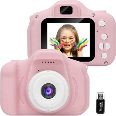 GlobalCrown Kids aparat wideo HD 8 MP Różowy