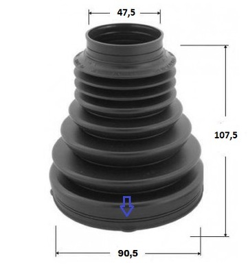 VOLVO X40 XC60 II XC70 S60 II ЗАЩИТА ВНУТРЕННЯЯ ШАРНИРА ПОЛУОСИ TP FI 47,5X90,5