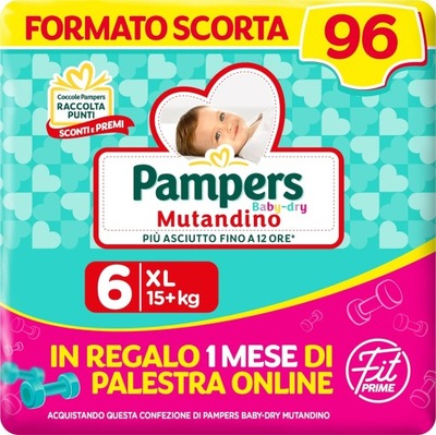 Pampers Baby Dry Majtki & Fit Prime XL, 96 sztuk