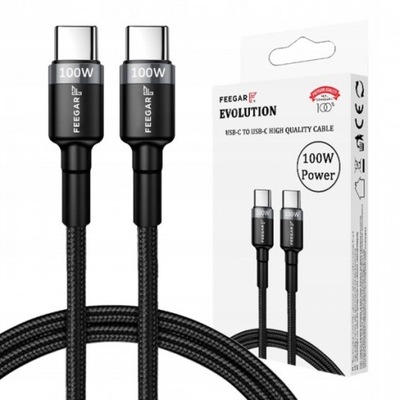 Kabel USB-C do USB-C Feegar Evolution 100W oplot