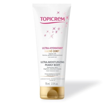 Topicrem Pearly Body balsam dla skóry wrażliwej z perłowym blaskiem 75ml