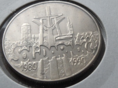 10 000 zł.Solidarność z 1990 r.-miedzionikiel