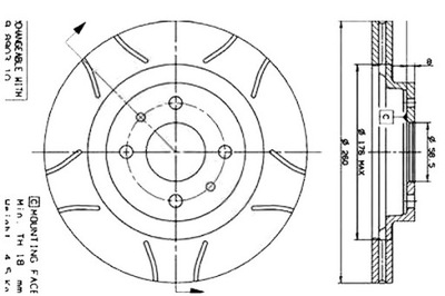 BREMBO ГАЛЬМІВНІ ДИСКИ ГАЛЬМІВНІ 2 ШТУКИ LADA 110 2.0 I