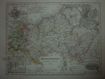 Niemcy Meklenburgia:Schwerin i Strelitz.1849 rok