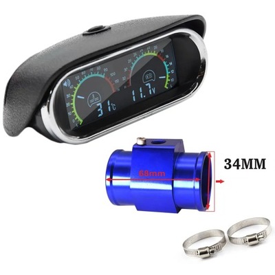 2 IN 1 VOLTAGE METER WATER ТЕМПЕРАТУРЫ GAUGE 34MM АДАПТЕР 10MM СЕНСОР 1/~77627