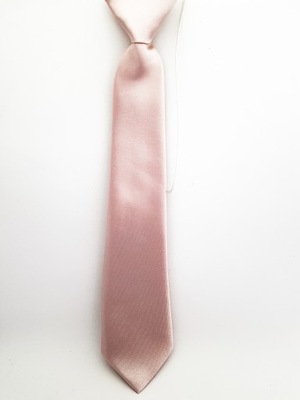 Pudrowy róż krawat- chłopięcy dziecięcy na gumce