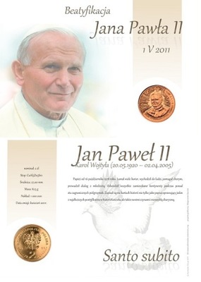 Blister 2 zł(2011) - Beatyfikacja Jana Pawła II