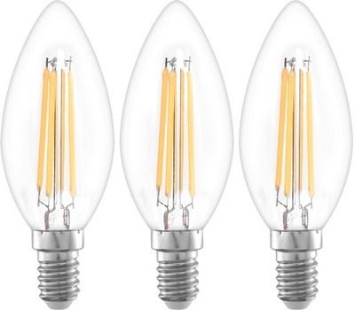 Żarówka LED filament przeźroczysta świeca C35 E14 5W 230V