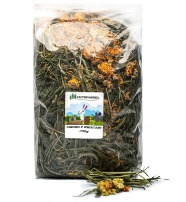 ZIELONE SIANKO Z KWIATAMI FACTORYHERBS 1500G XXL