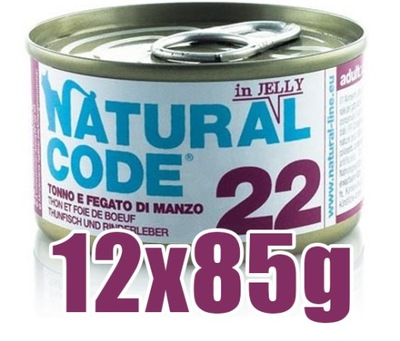 Natural Code 22 TUŃCZYK I WĄTRÓBKA WOŁOWA - 12x85g