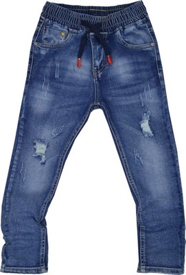 HAKER JEANS CLUB Spodnie z Gumką w Pasie 116cm