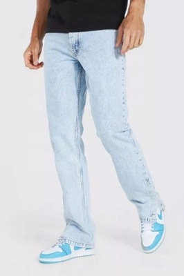 144d0 BOOHOOMAN TALL SPODNIE JEANSOWE W36